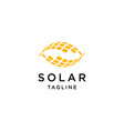 solar panel energy logo icon design template flat vector image