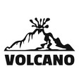 volcano logo simple style vector image