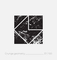 geometric simple shape in grunge retro style vector image vector image