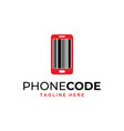 smartphone logo vector image