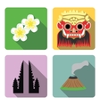 bali set of flat icons vector image vector image