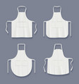 aprons mockup realistic clothes for kitchen cook vector image