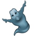 blue ghost vector image vector image