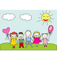 happy kids vector image