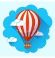hot air balloon icon in the sky vector image vector image
