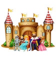 king and queen at the castle vector image