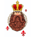 king portrait vector image vector image