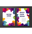 abstract posters with liquid paint elements vector image vector image