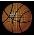 fiery basketball ball vector image