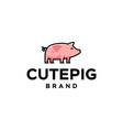 pig piglet logo mascot and icon or cartoon vector image vector image