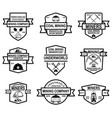 set of coal mining company emblem templates vector image