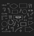 set of hand drawn arrows pen design elements vector image