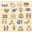 wedding icons vector image vector image