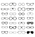 collection various styles of fashion glasses solid vector image