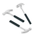 isometric iron hammer icons isolated on a white vector image