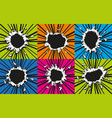 set comic book holes paper is torn vector image