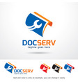 doc service logo template vector image