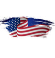 grunge american flag usa united vector image