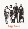 happy family together mother father sister vector image vector image