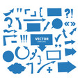 set of hand drawn arrows and cartoon design vector image