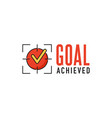 business goals targets achievement outline icon vector image