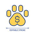 animal donations rgb color icon vector image