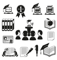 education icons set vector image vector image