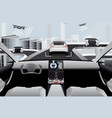futuristic self driving car vector image vector image