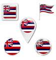 hawaii state flag vector image vector image