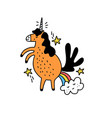 uniron pooping rainbow vector image