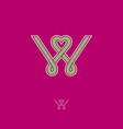 w letter monogram logo vector image