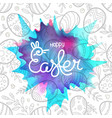 happy easter greeting card with frame vector image