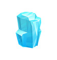 ice crystal blue frozen floe salt block vector image
