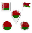 flag belarus accurate dimensions elements vector image vector image