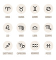 zodiac signs set vector image