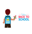 back to school banner boy with backpack vector image