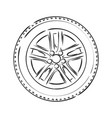 car wheel wire model eps10 sketch vector image