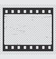 grunge movie film strip isolated filmstrip frame vector image vector image