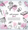 hand drawn happy horror vector image