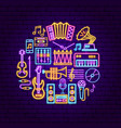 music neon concept vector image vector image