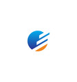 round shape stripe technology logo vector image