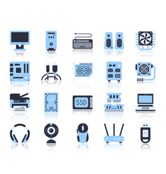 Computer patch sticker icons set Royalty Free Vector Image