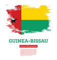 guinea-bissau flag with brush strokes vector image