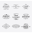 retro typography discount and sale labels vector image