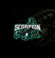 scorpion mascot sport logo design vector image vector image