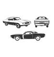 classic retro muscle cars set vector image