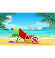 cruise vessel and beach vector image vector image