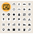 map and location icons set vector image vector image