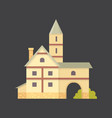 medieval historical building old city house vector image