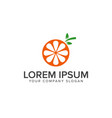 orange fruit logo design concept template vector image